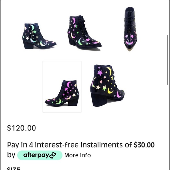 SOLD on Depop- YRU AURA REFLECTIVE BOOTS 🦇 ✨🔮 - Picture 4 of 8